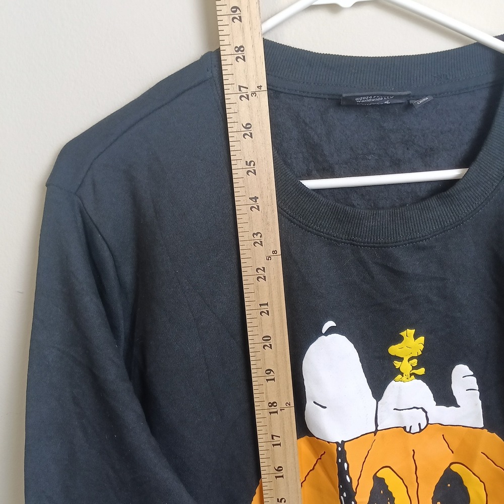 Peanuts Sweatshirt Womens 3X Black Halloween Snoopy Pumpkin Graphic Pullover - Picture 6 of 6
